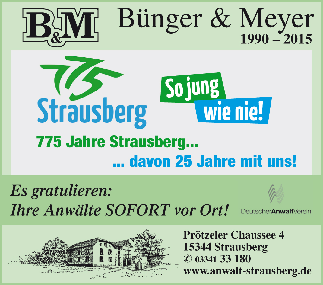 775 Jahre Strausberg - wir sind dabei!